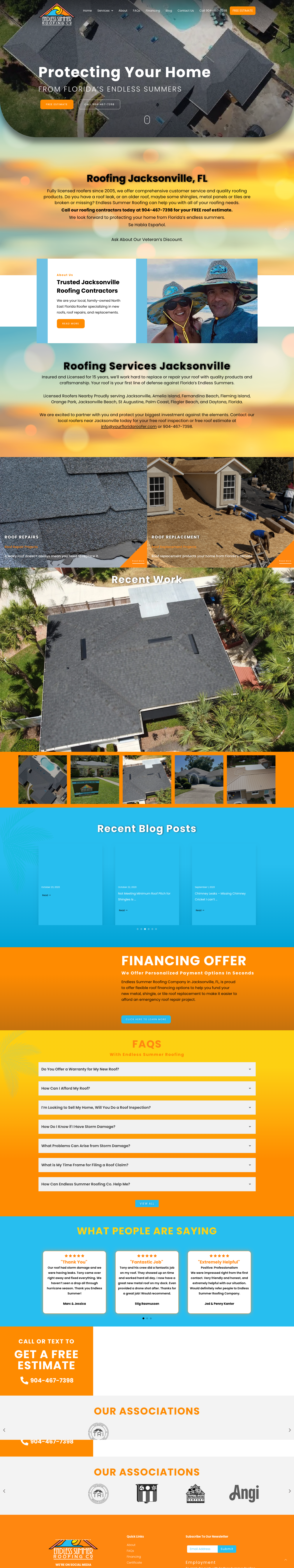 Endless Summer Roofing Website