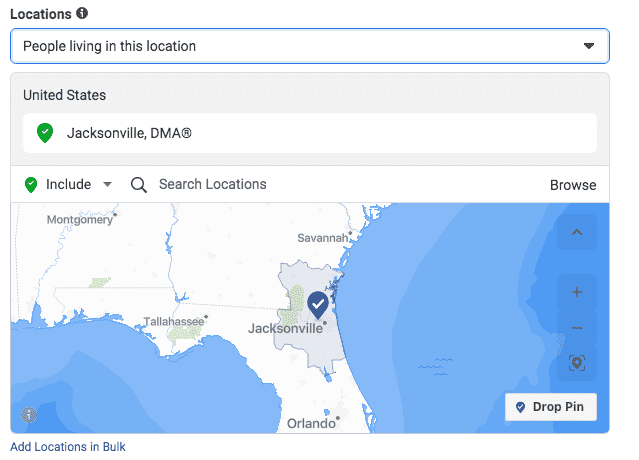 Facebook Location Targeting