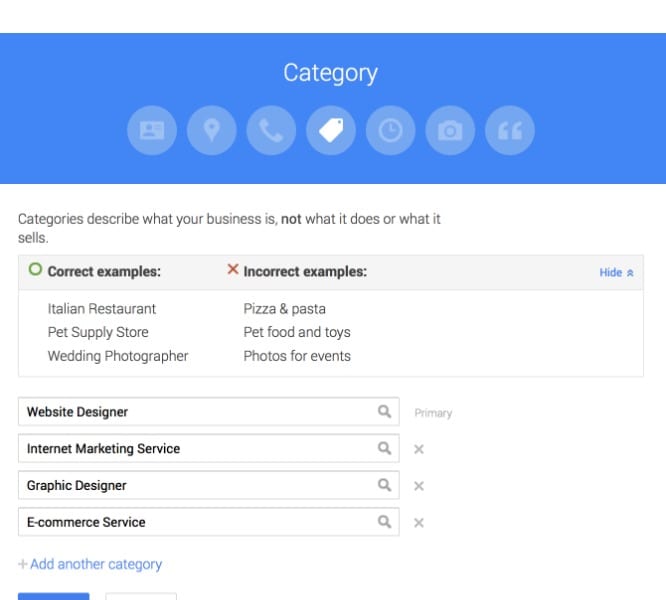 Optimizing Google Maps profile using correct categories