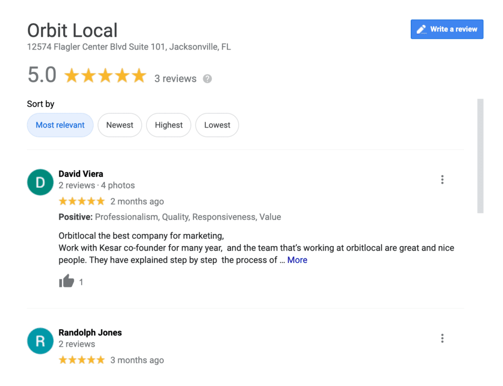 Orbit Local Reviews