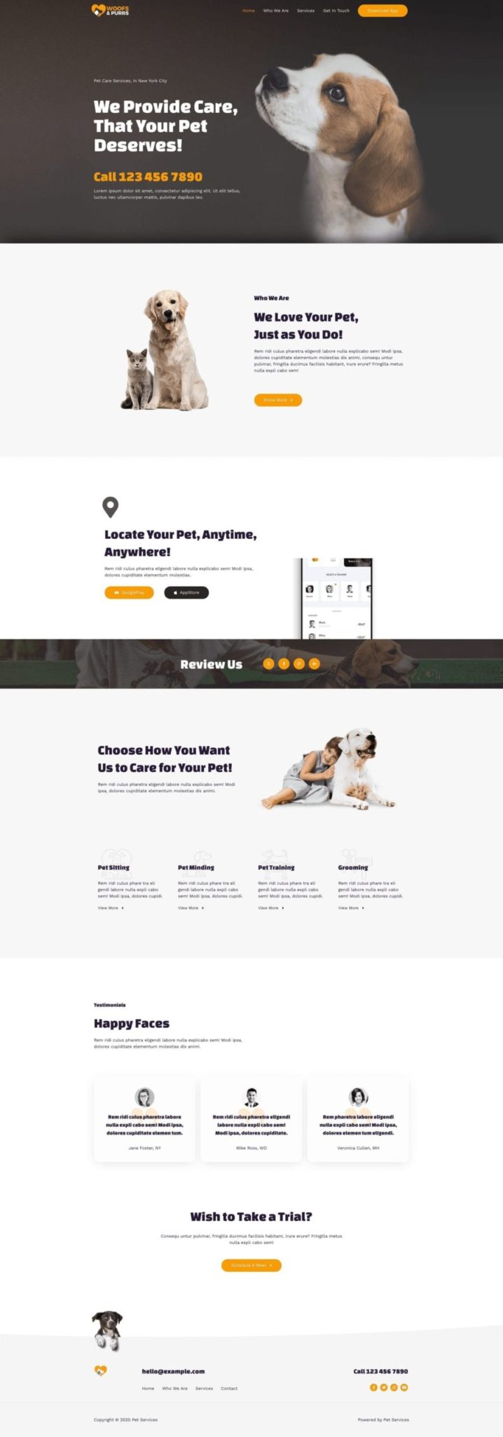 Preview Pet Sitting Site